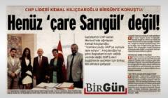 CHP Lideri Kemal Kılıçdaroğlu BirGün'ne konuştu